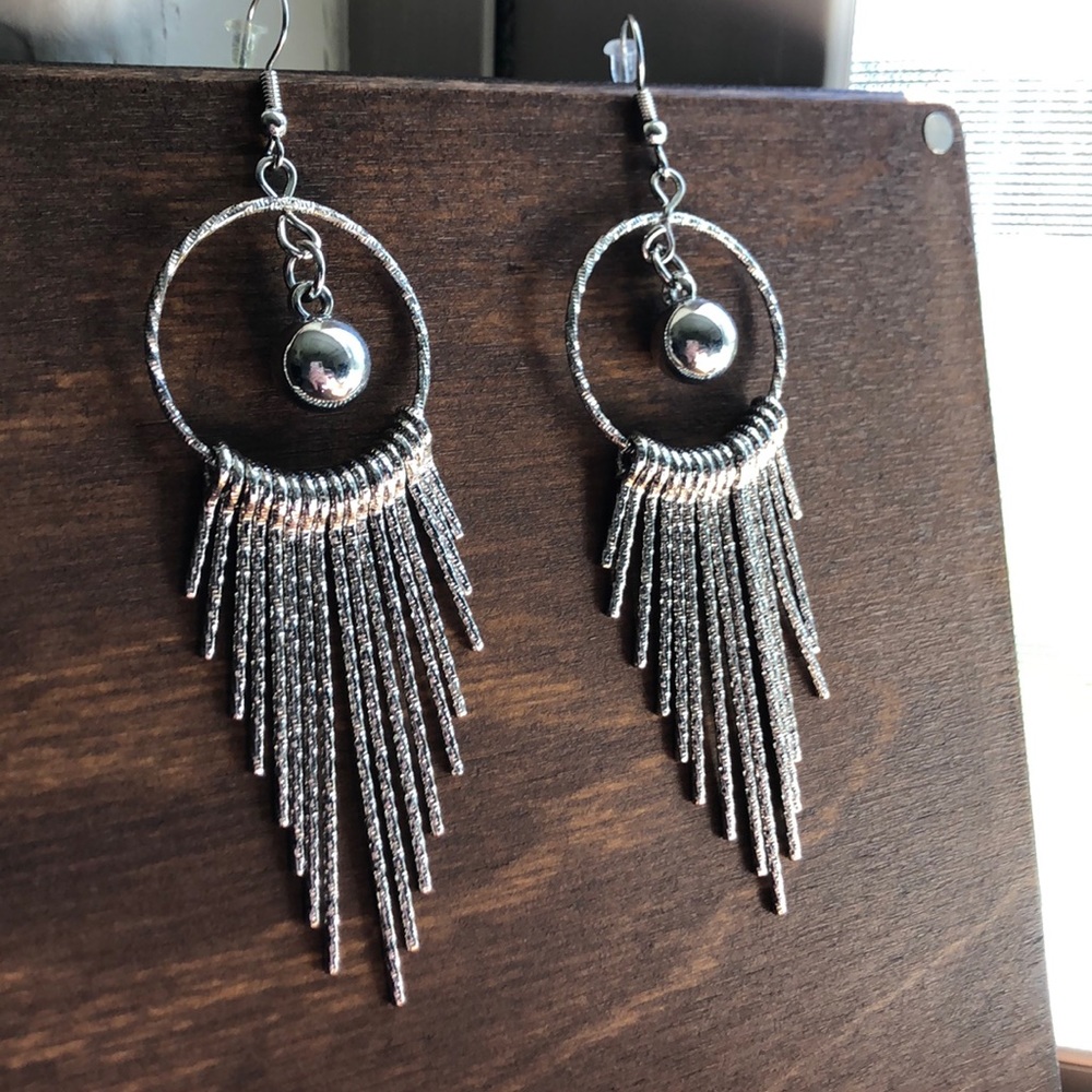 Gorgeous silver statement earrings